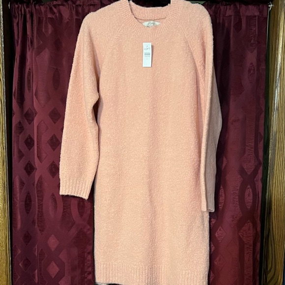 LOFT Dresses & Skirts - LOFT womens sweater dress size Large, pink